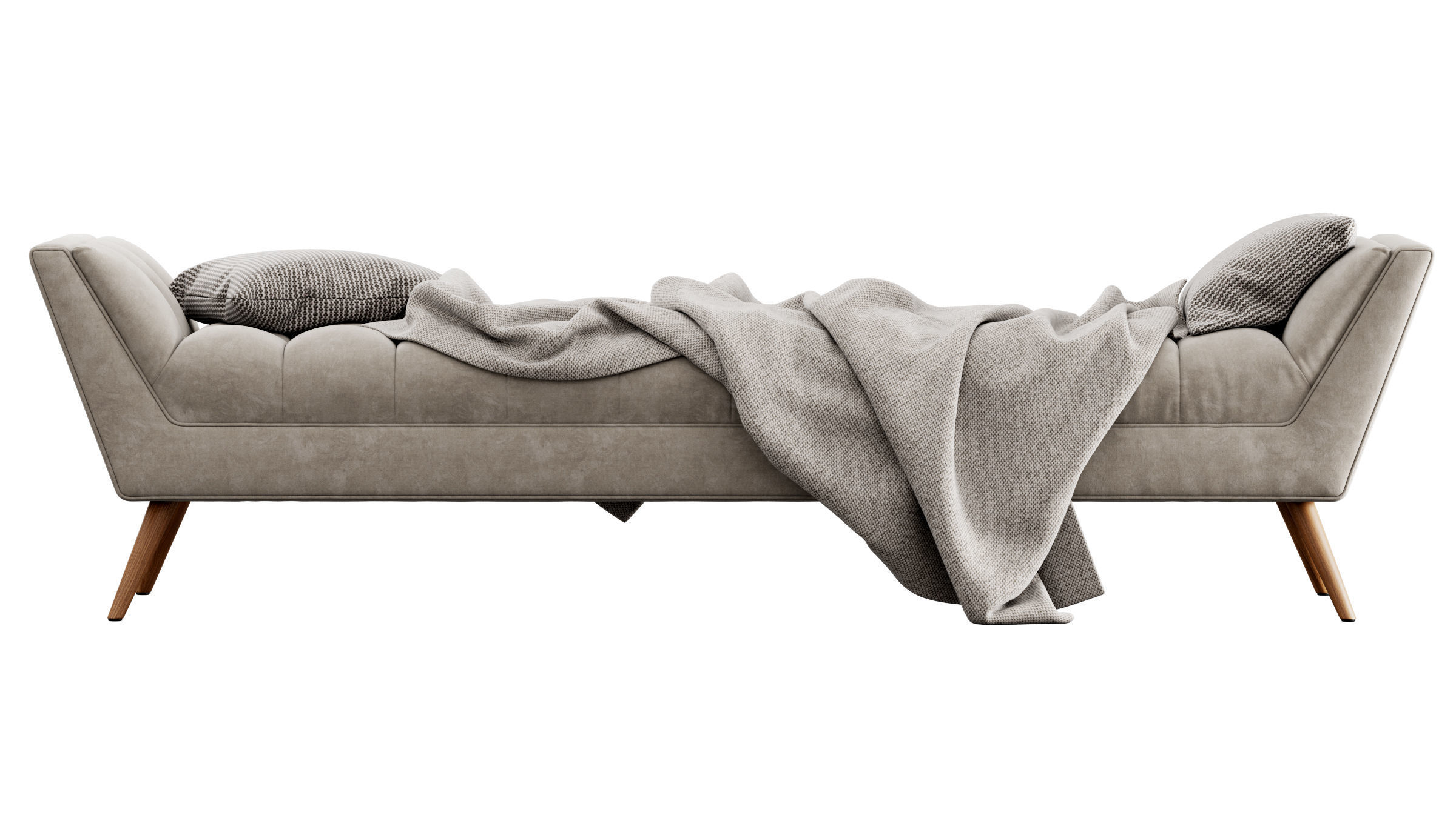 Fiske Upholstered Large Bench by Ivy Bronx 3D model_14