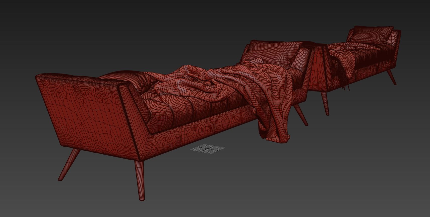 Fiske Upholstered Large Bench by Ivy Bronx 3D model_9