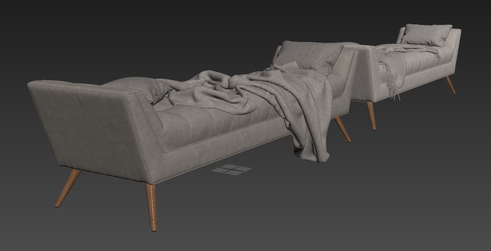 Fiske Upholstered Large Bench by Ivy Bronx 3D model_7