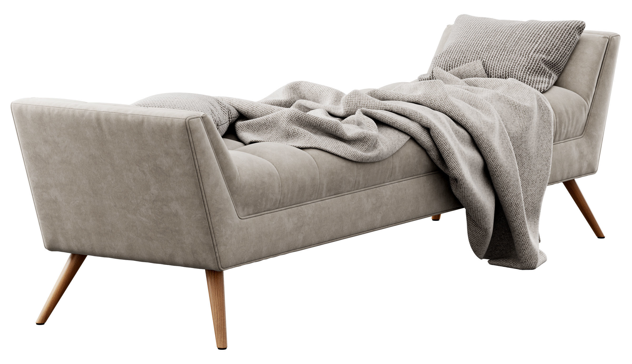 Fiske Upholstered Large Bench by Ivy Bronx 3D model_6