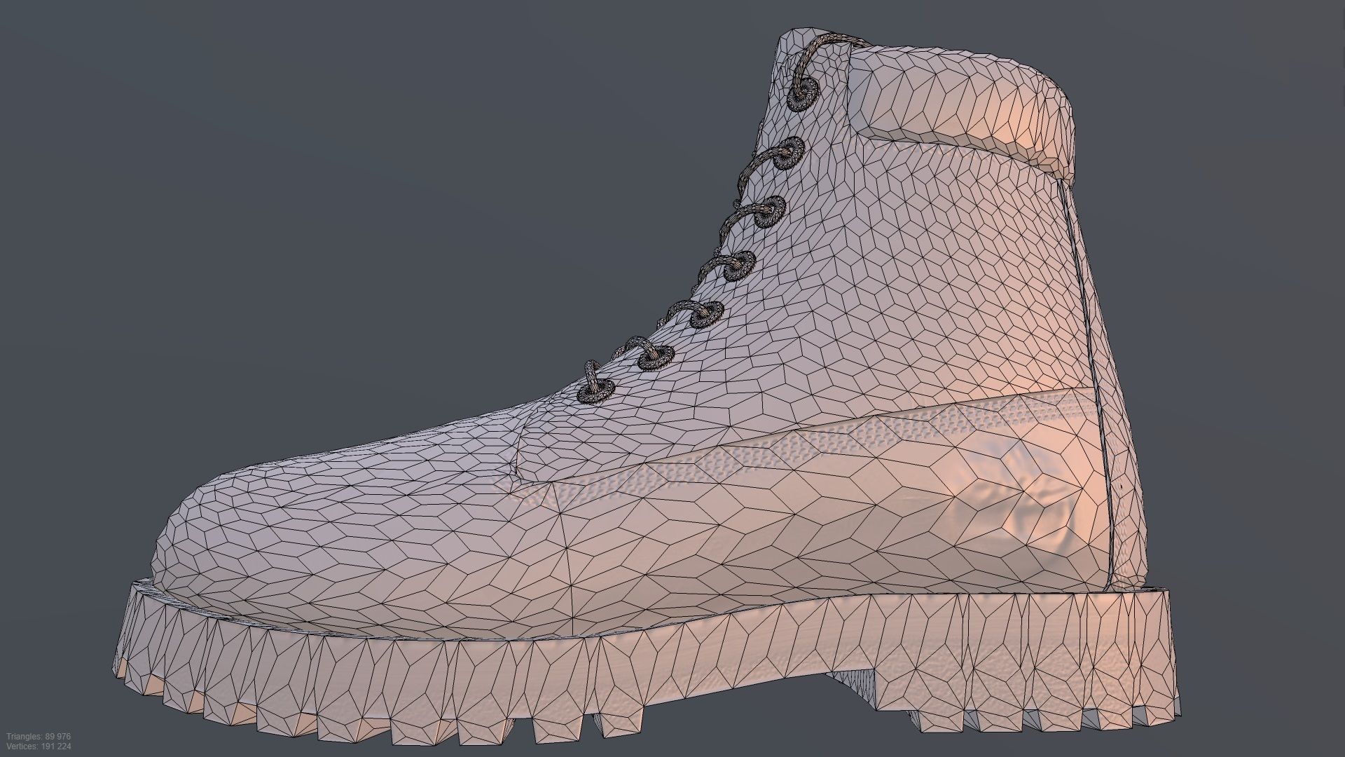 TIMBERLAND SHOES PBR Low-poly 3D model_4