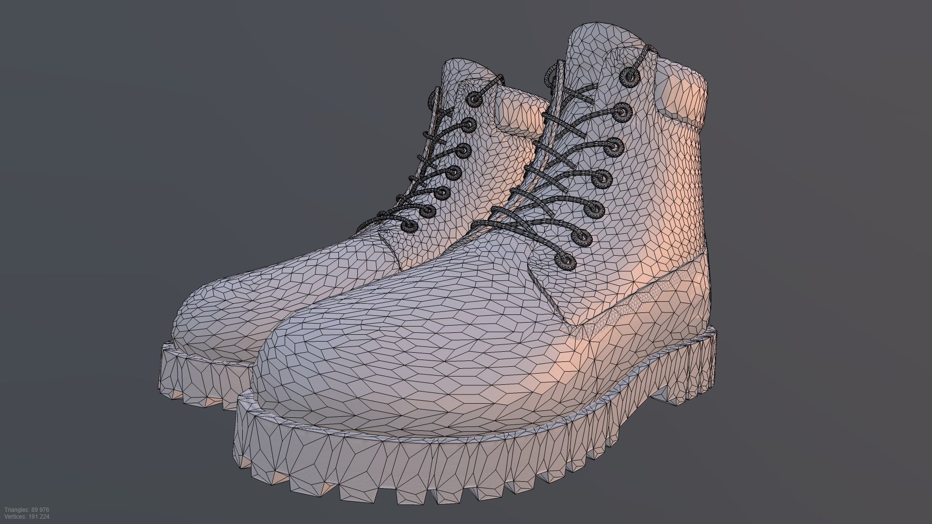 TIMBERLAND SHOES PBR Low-poly 3D model_2