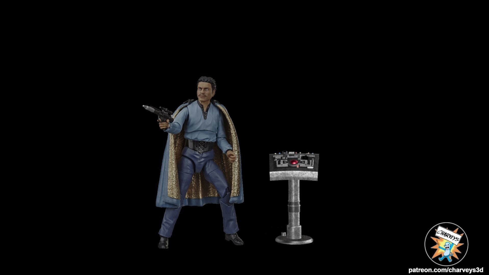 Star Wars Carbon Freeze Control Panel for 375 and 6 inch figures 3D print model_1