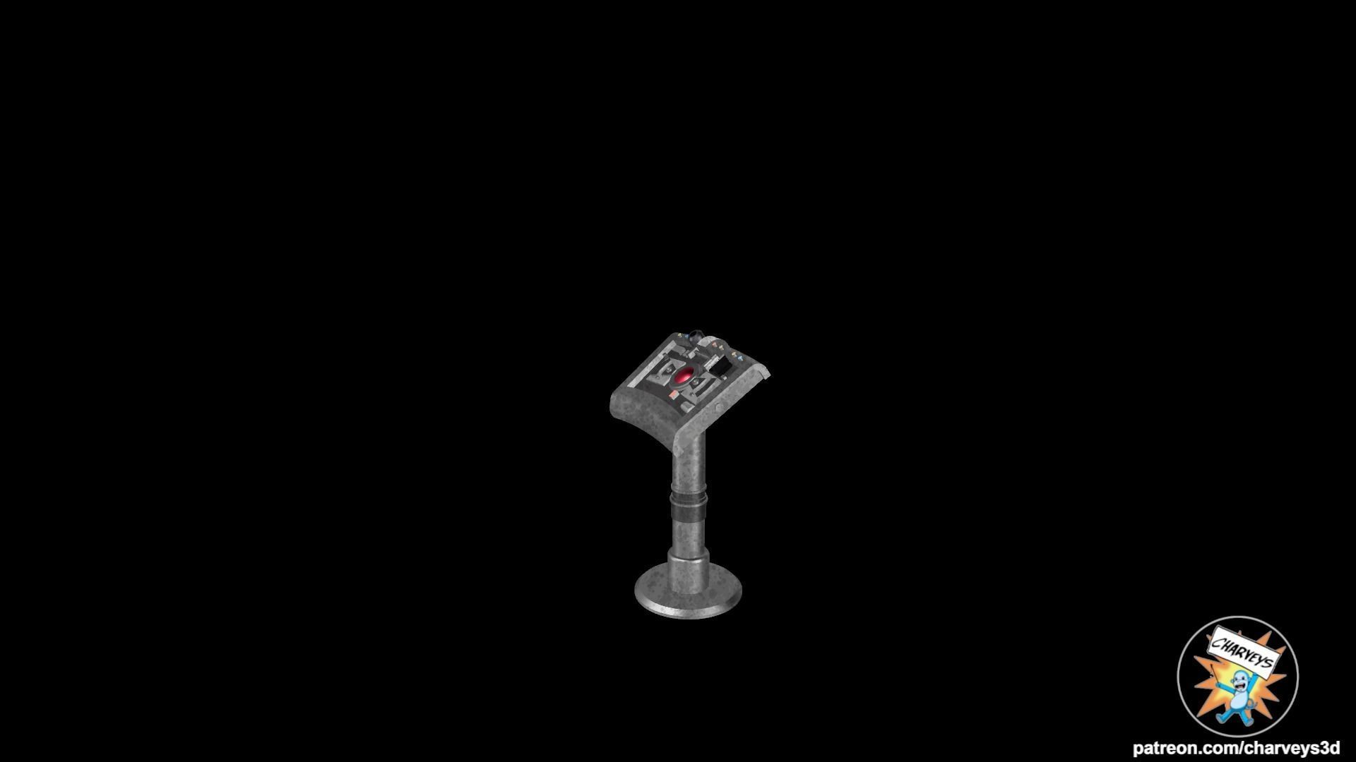 Star Wars Carbon Freeze Control Panel for 375 and 6 inch figures 3D print model_3