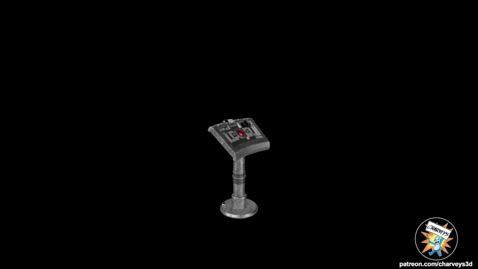 Star Wars Carbon Freeze Control Panel for 375 and 6 inch figures 3D print model_2