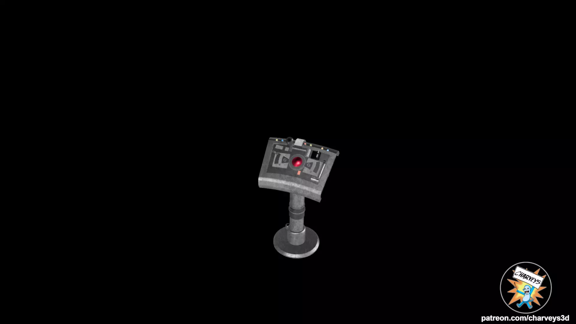 Star Wars Carbon Freeze Control Panel for 375 and 6 inch figures 3D print model_0