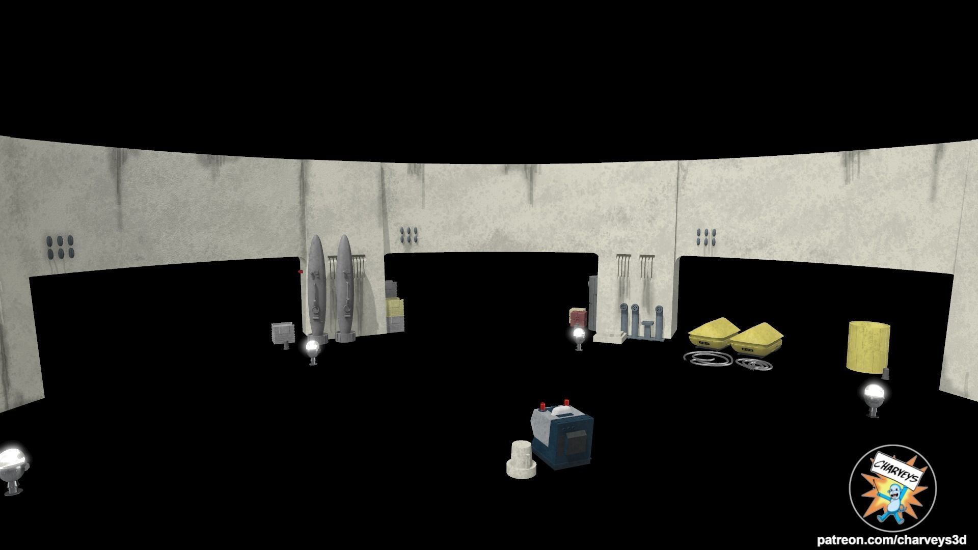 Star Wars Docking Bay 94 Diorama for action figures  3D print model_1