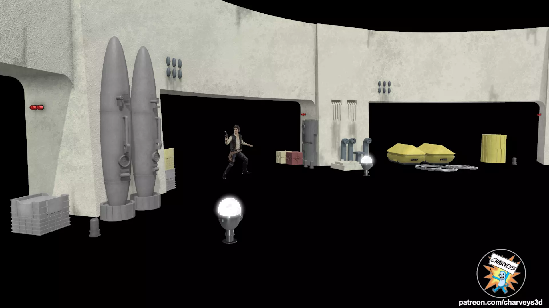 Star Wars Docking Bay 94 Diorama for action figures  3D print model_0