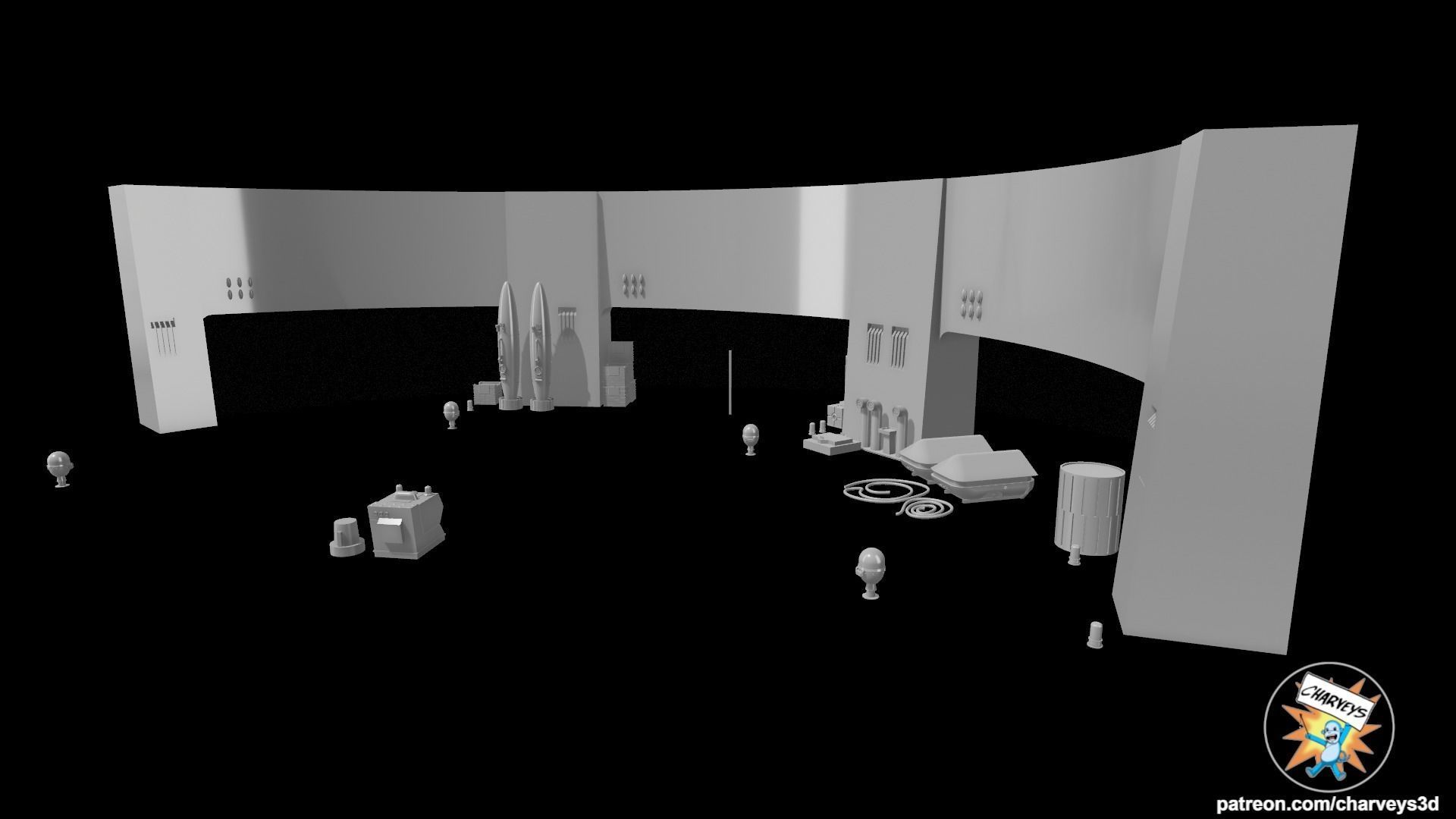 Star Wars Docking Bay 94 Diorama for action figures  3D print model_5