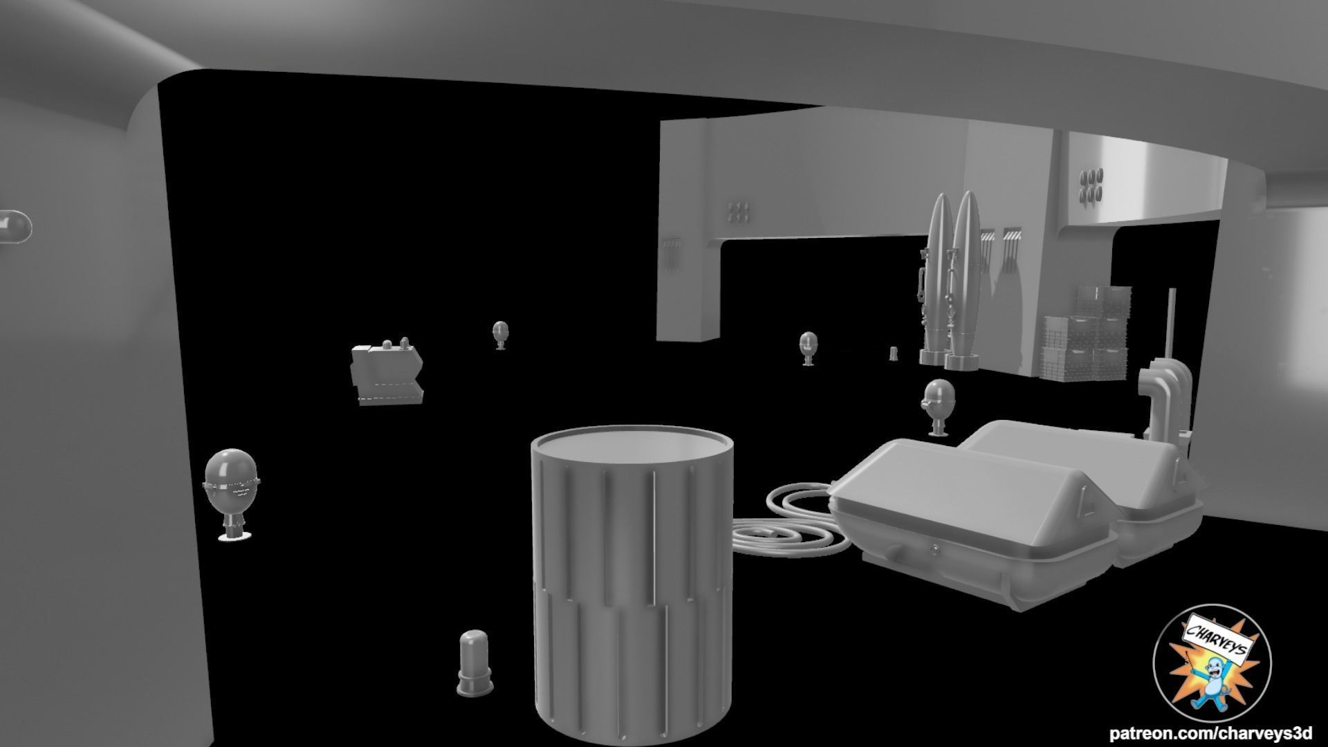 Star Wars Docking Bay 94 Diorama for action figures  3D print model_4