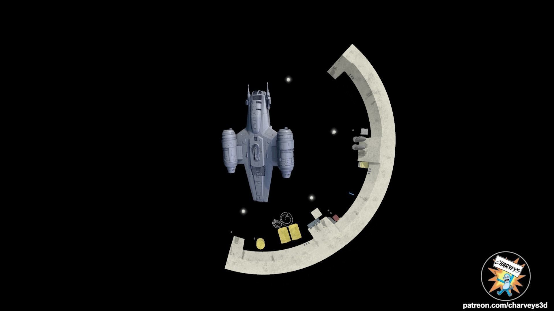 Star Wars Docking Bay 94 Diorama for action figures  3D print model_2