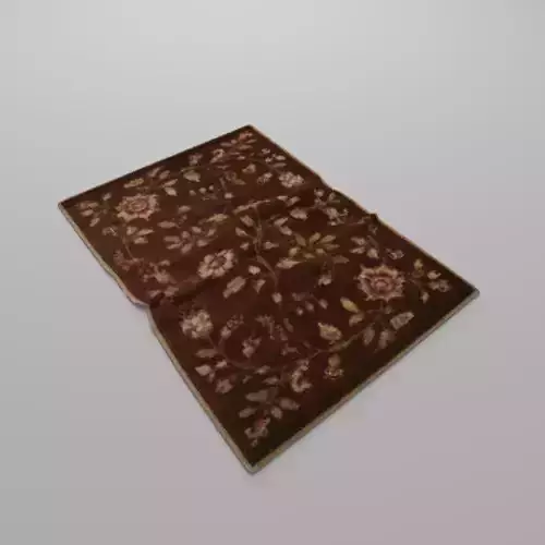 Brown Floral Rug