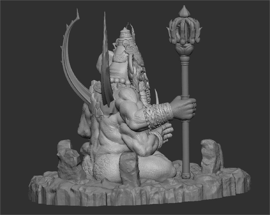 Ganesha 3D Print statue 3D print model_7