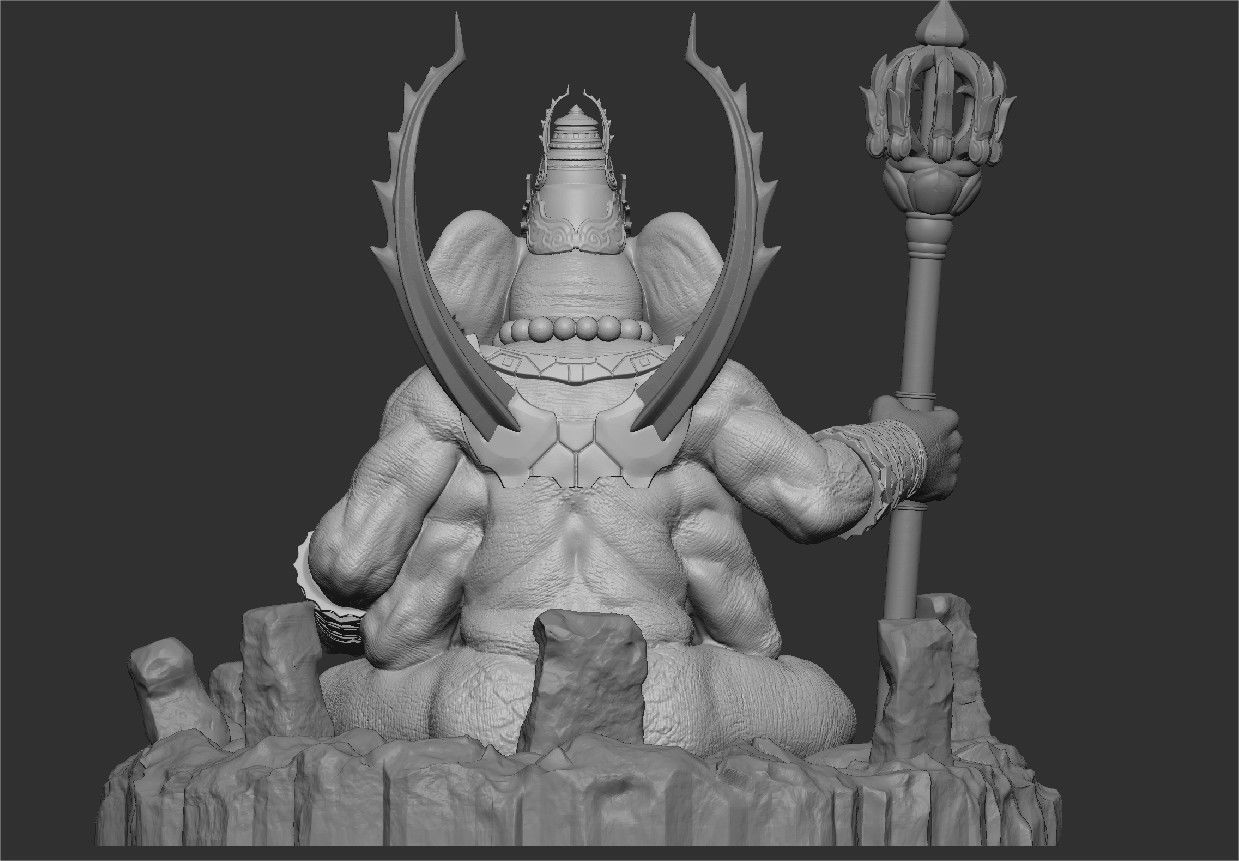 Ganesha 3D Print statue 3D print model_14