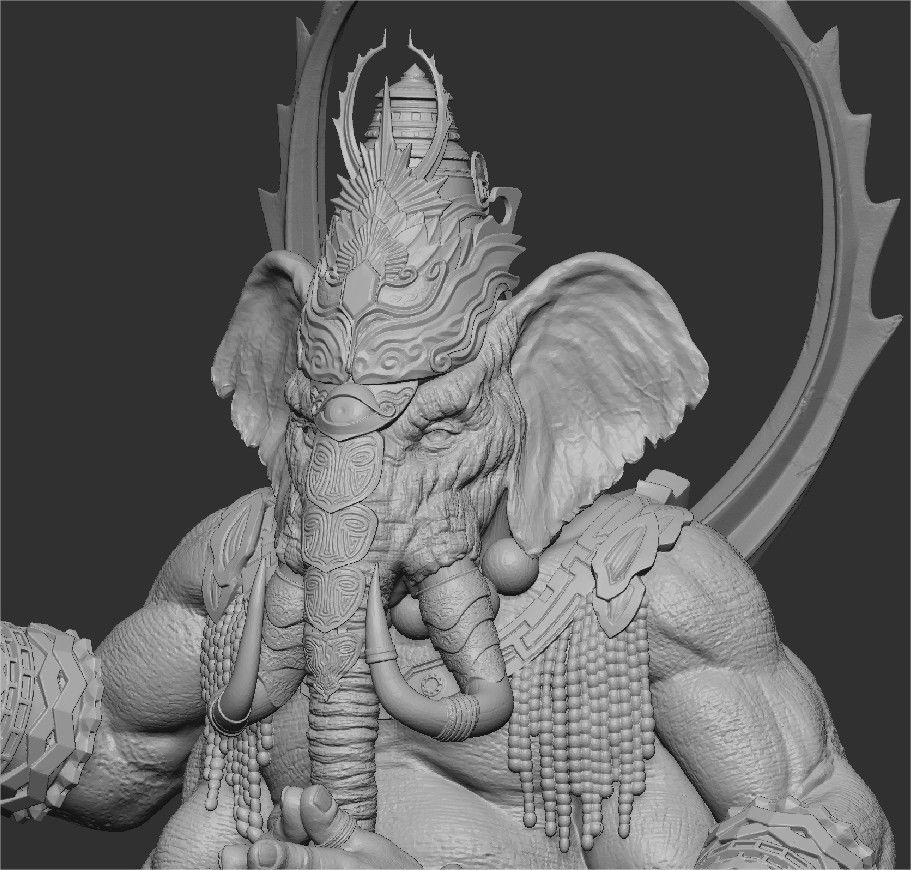Ganesha 3D Print statue 3D print model_10