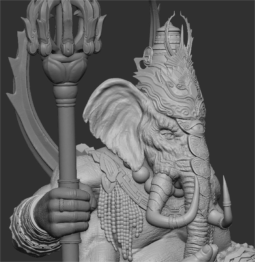 Ganesha 3D Print statue 3D print model_11