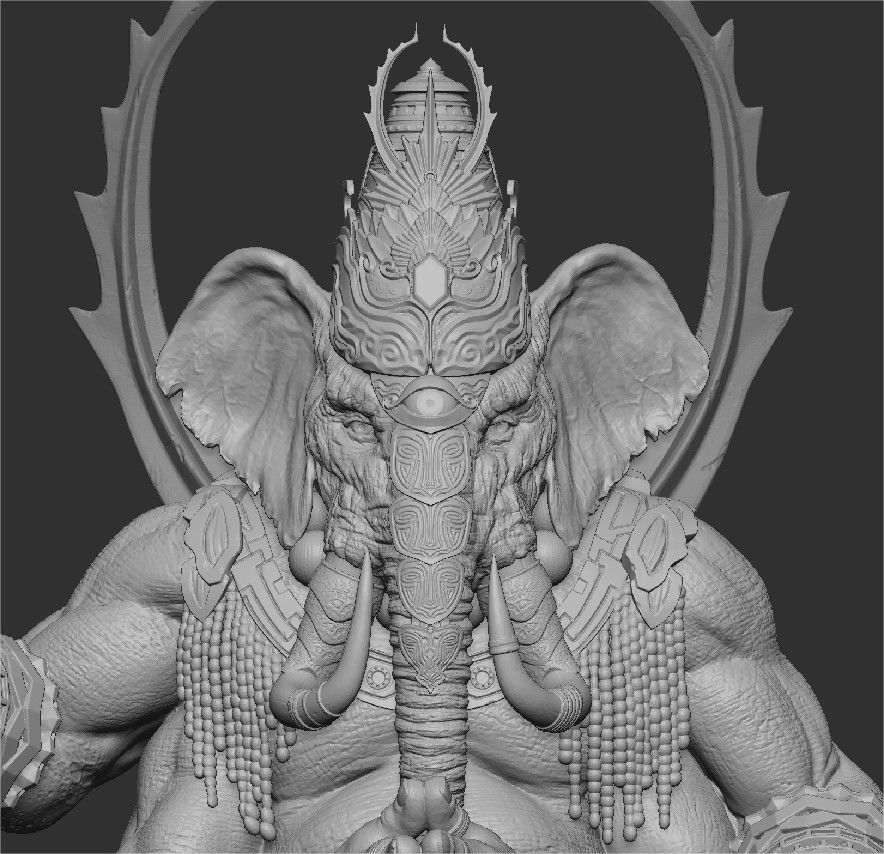 Ganesha 3D Print statue 3D print model_9