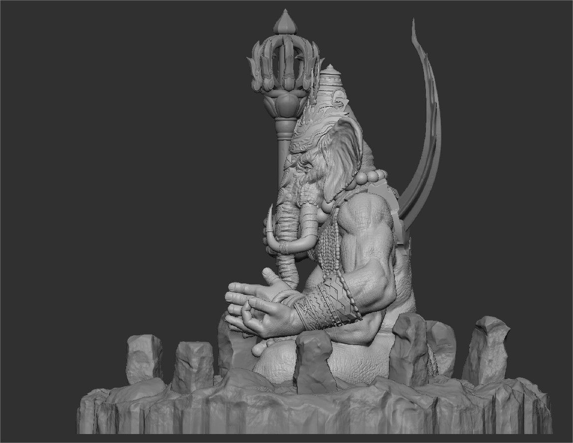 Ganesha 3D Print statue 3D print model_13