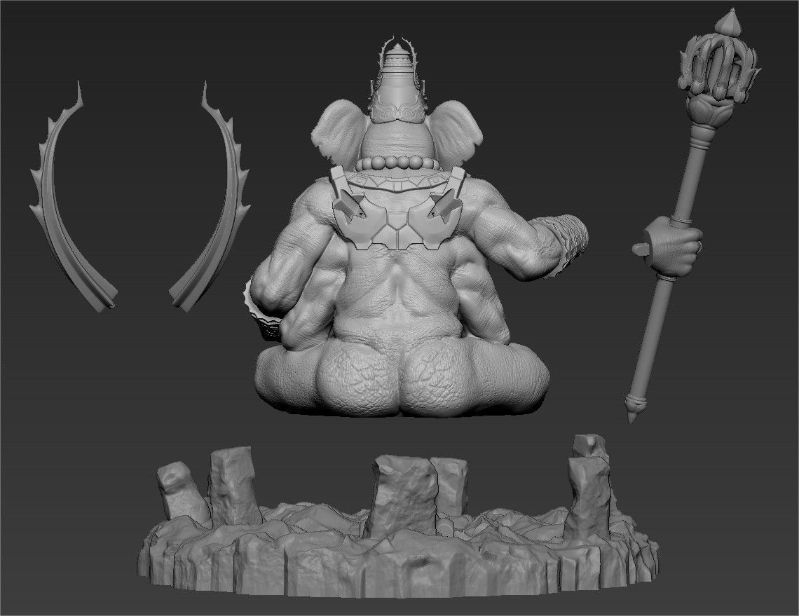 Ganesha 3D Print statue 3D print model_16