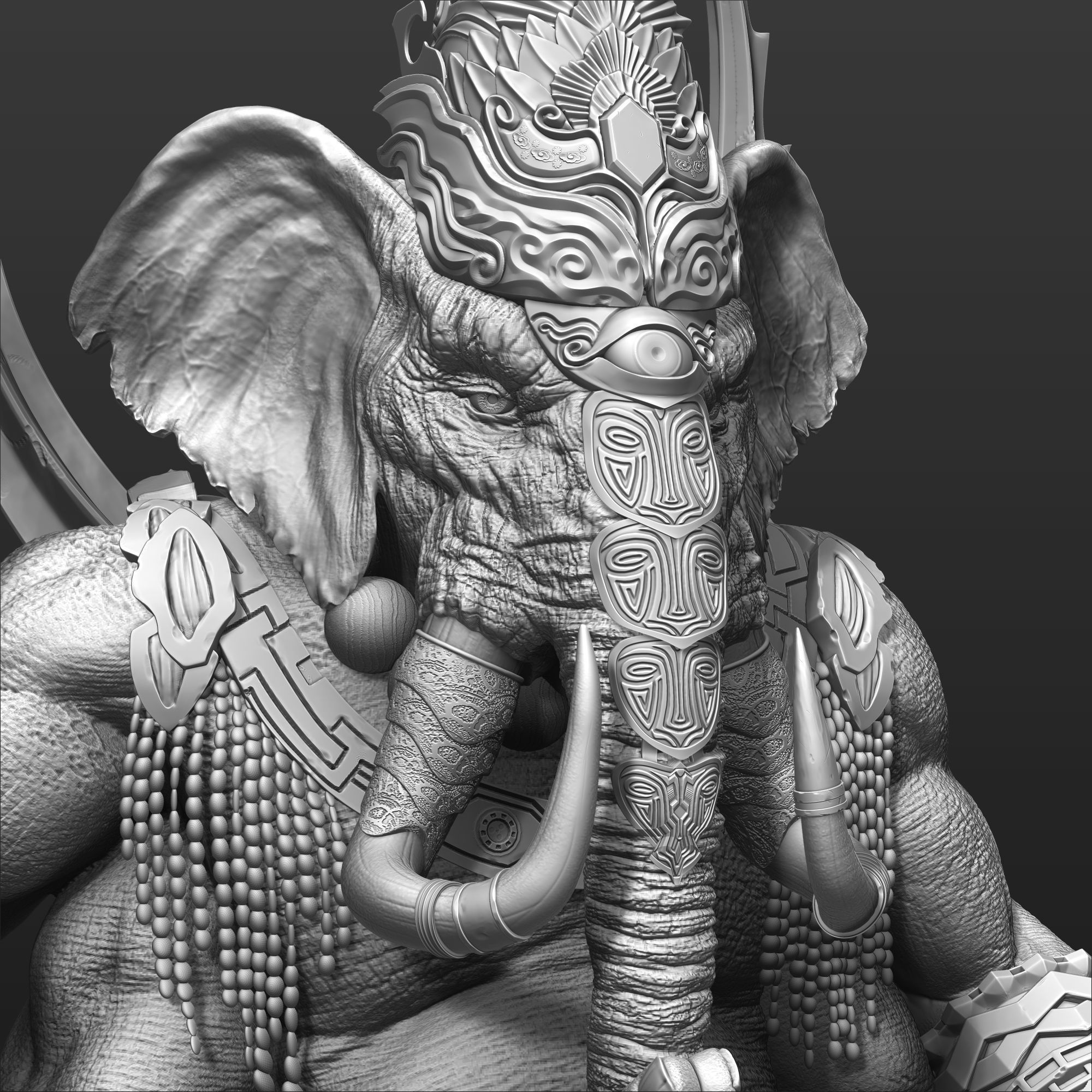 Ganesha 3D Print statue 3D print model_1