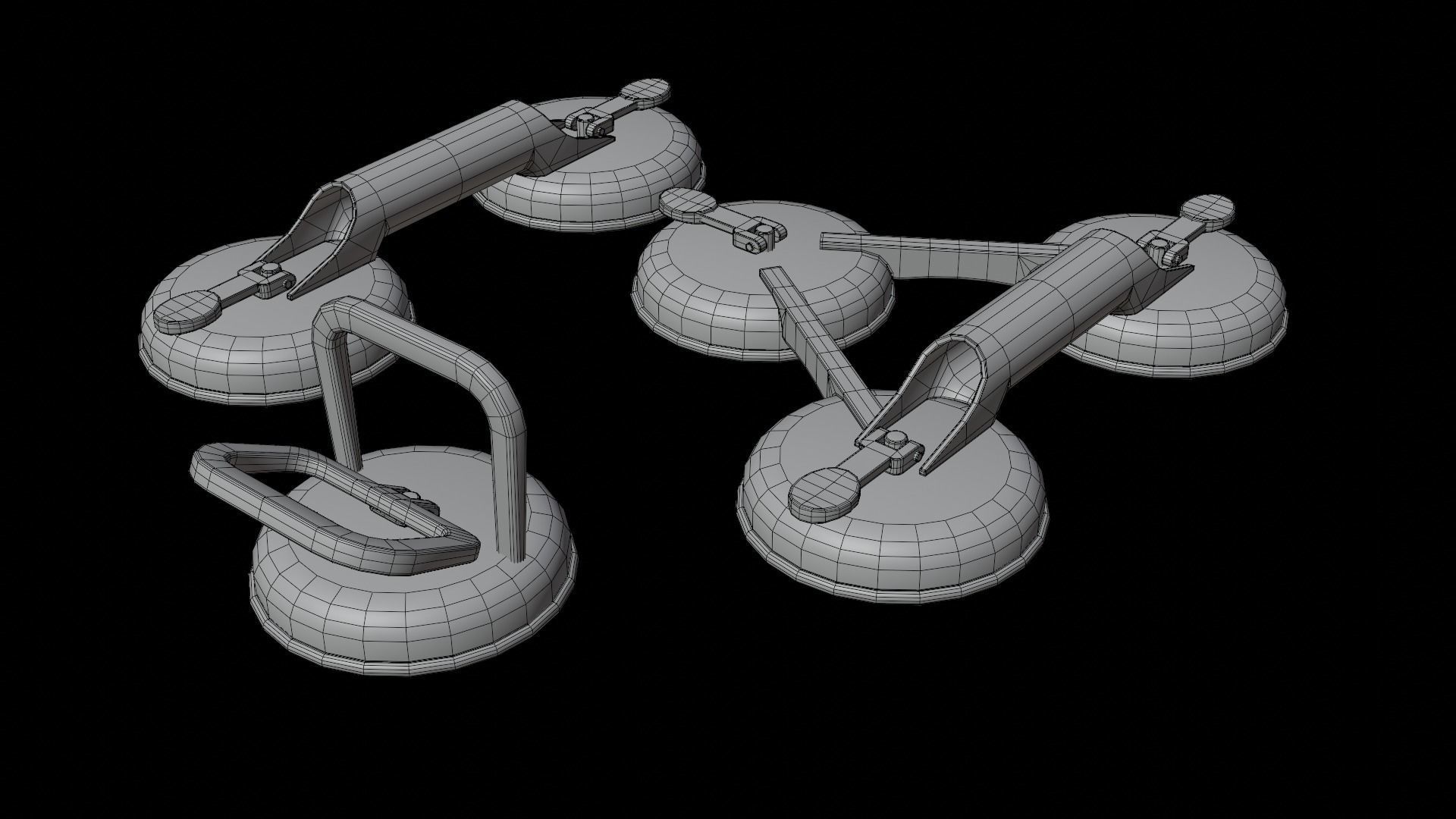 Glass Suction Pack Low-poly 3D model_14