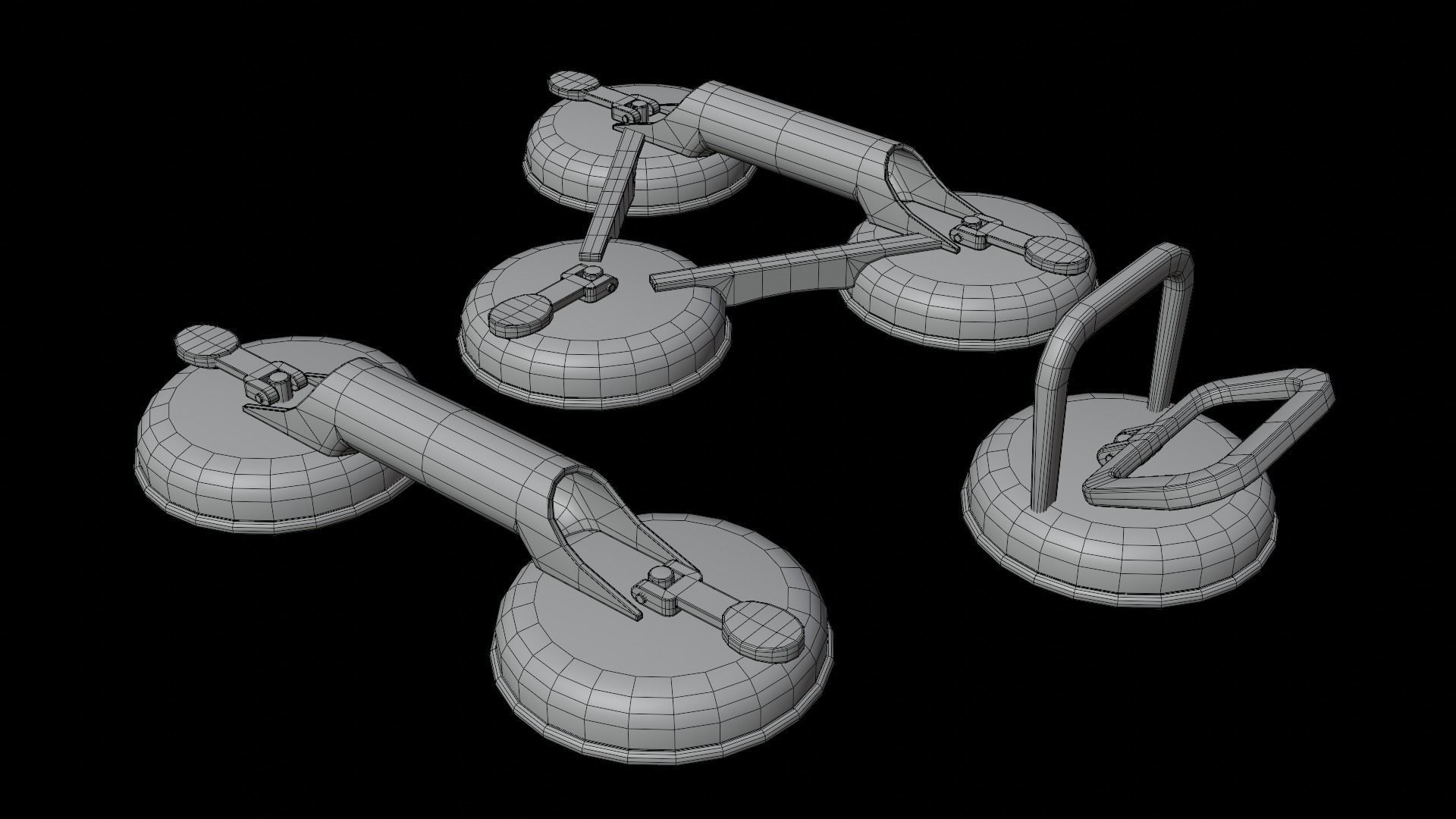 Glass Suction Pack Low-poly 3D model_13