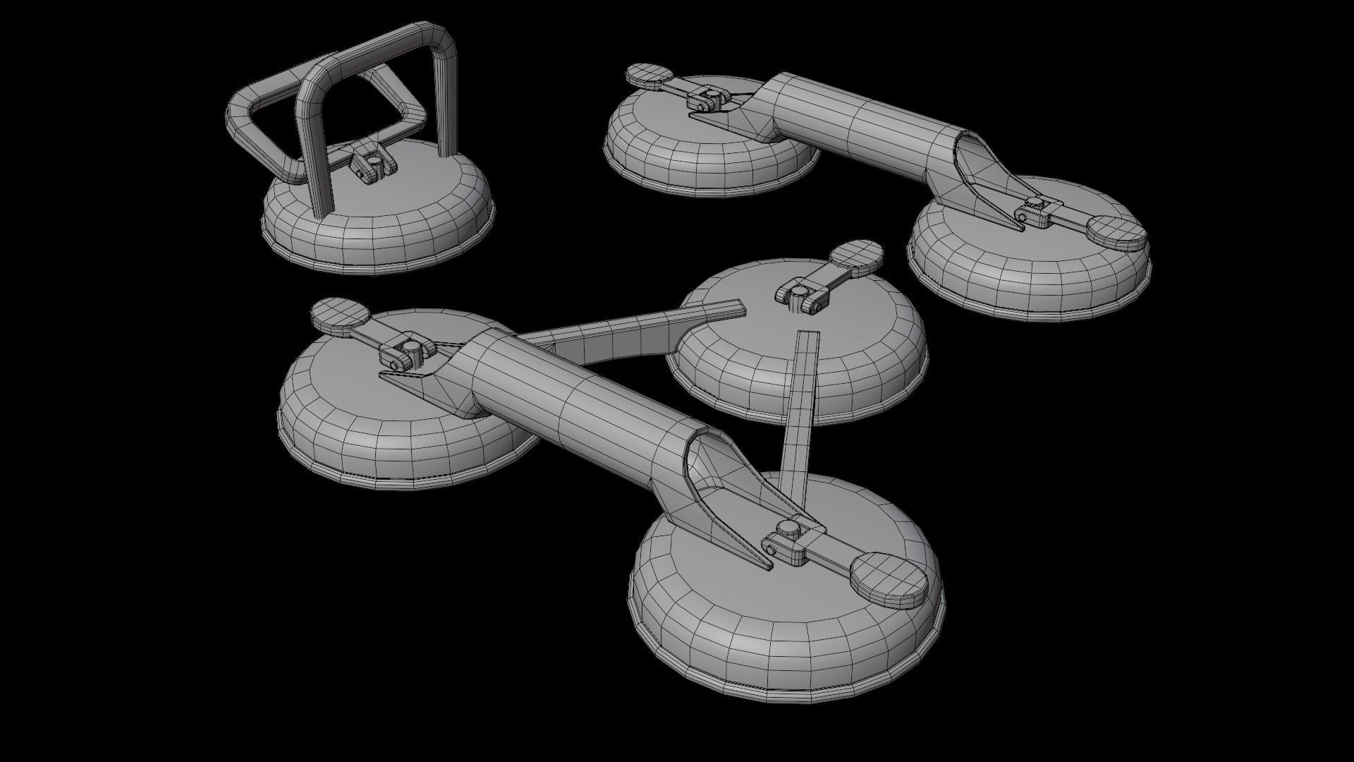 Glass Suction Pack Low-poly 3D model_15