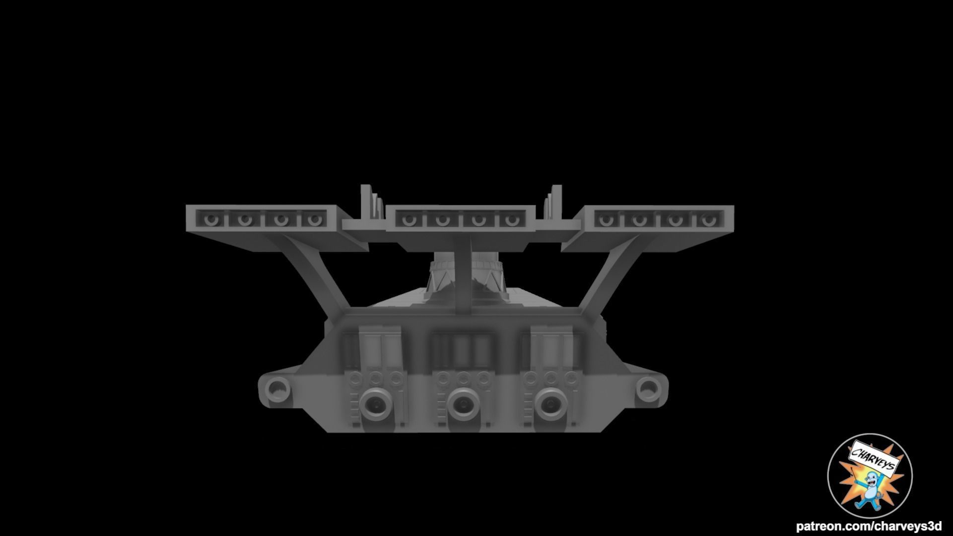Star Wars V35 Courier Lars Landspeeder for figure displays 3D print model_6