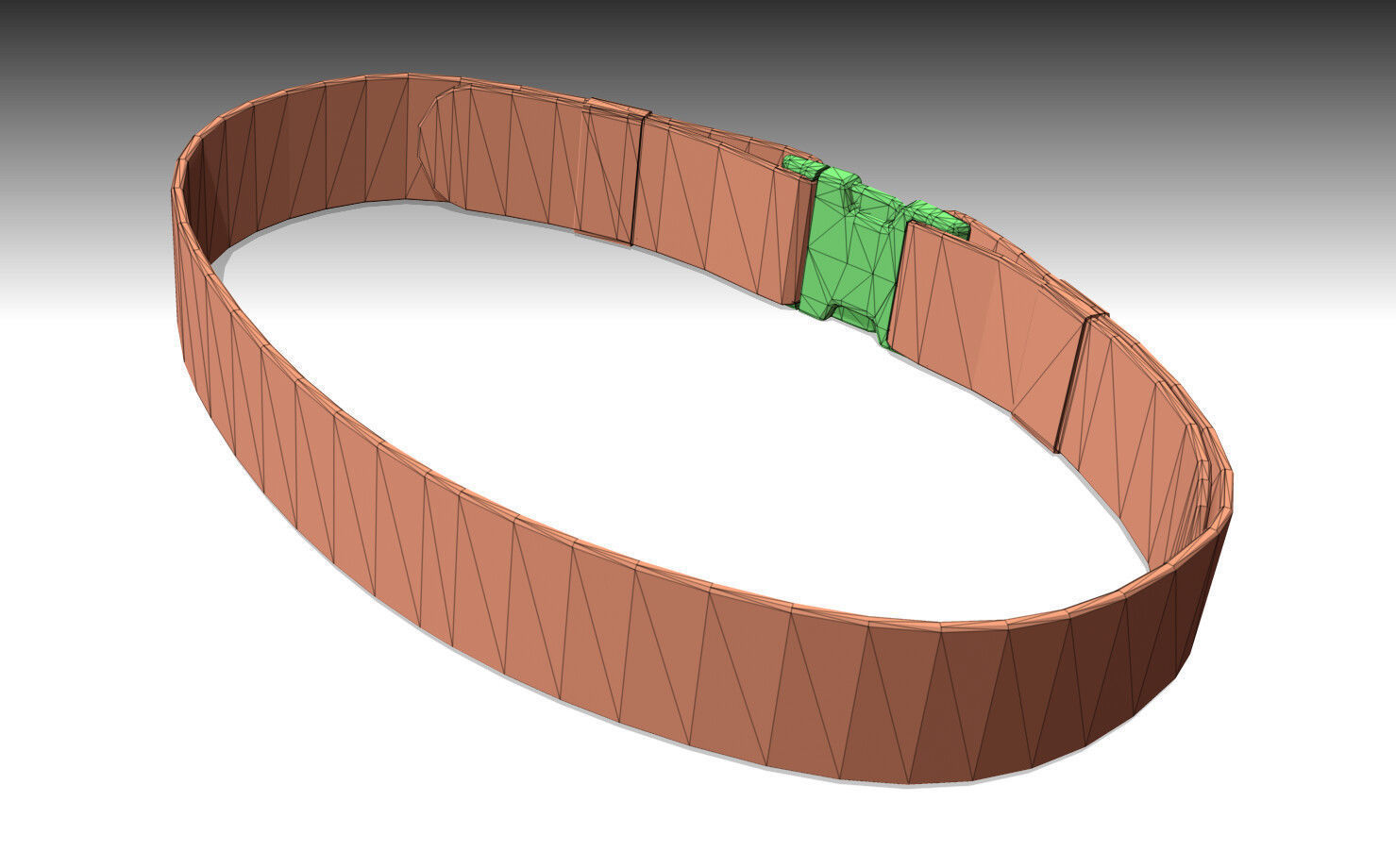 TACTICAL BELT PBR Free low-poly 3D model_6