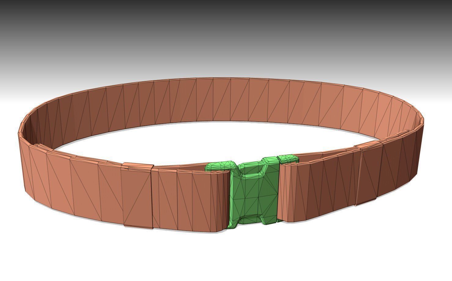 TACTICAL BELT PBR Free low-poly 3D model_5