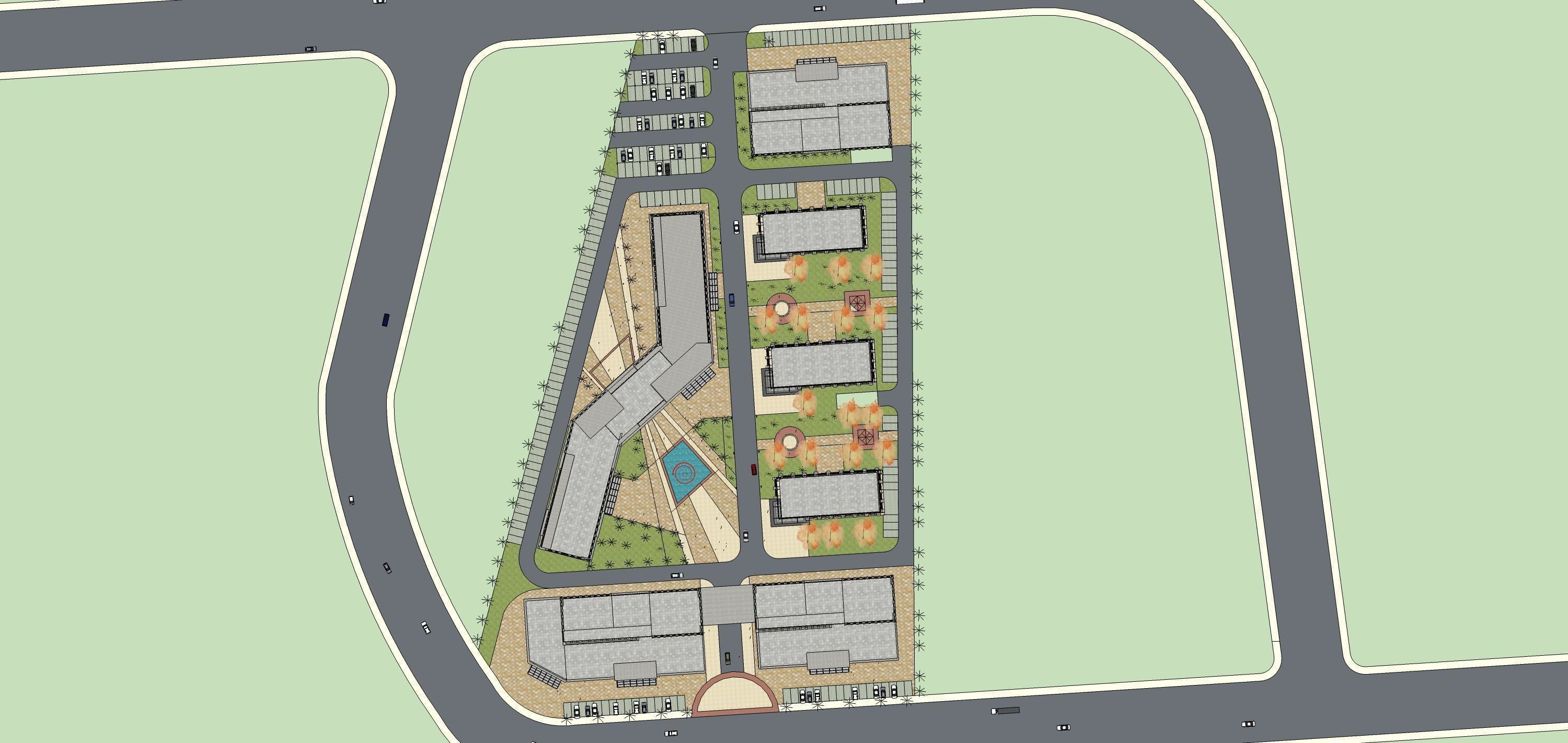 Sketchup Residential Complex 228 3D model_17