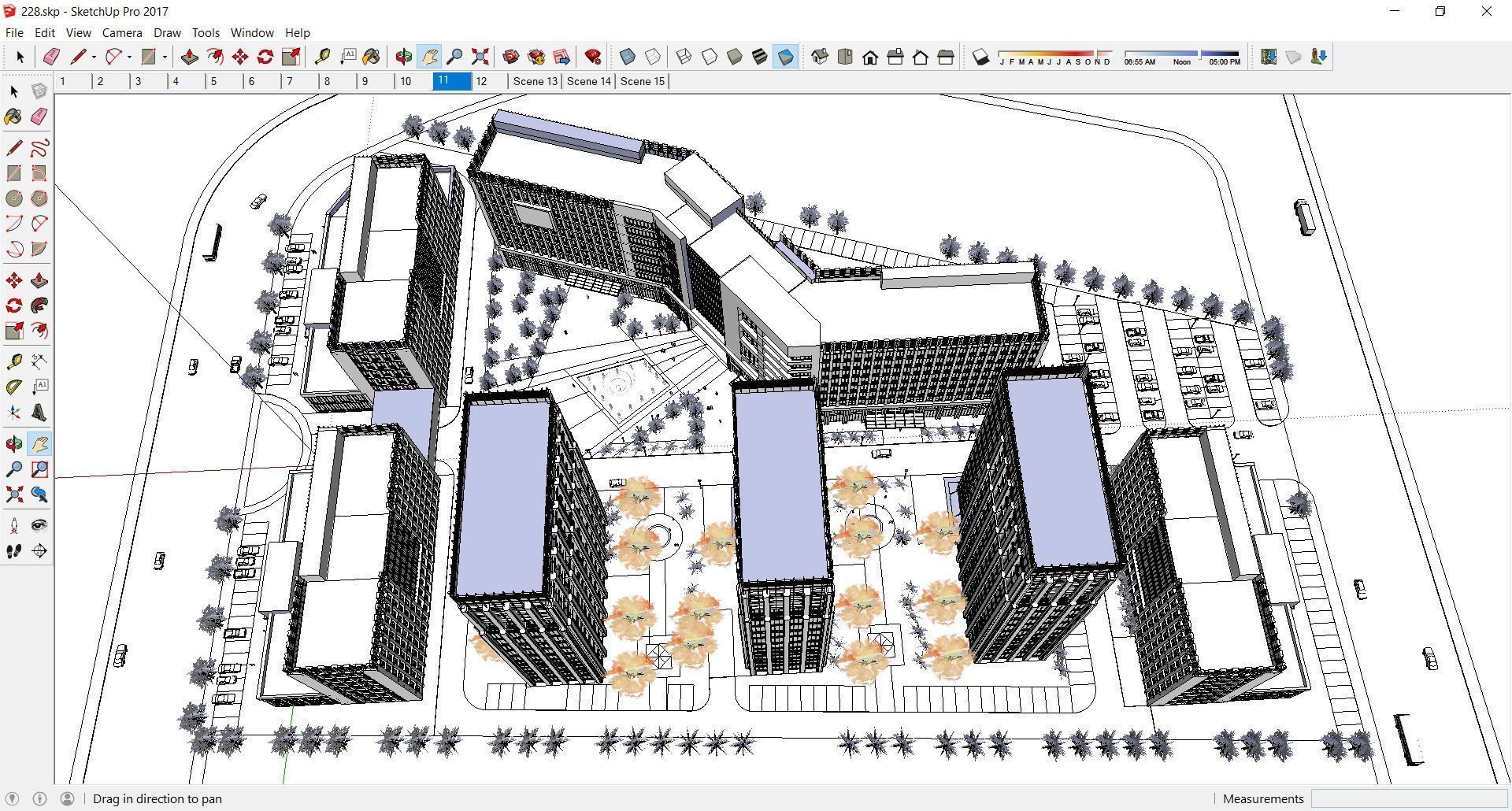 Sketchup Residential Complex 228 3D model_1