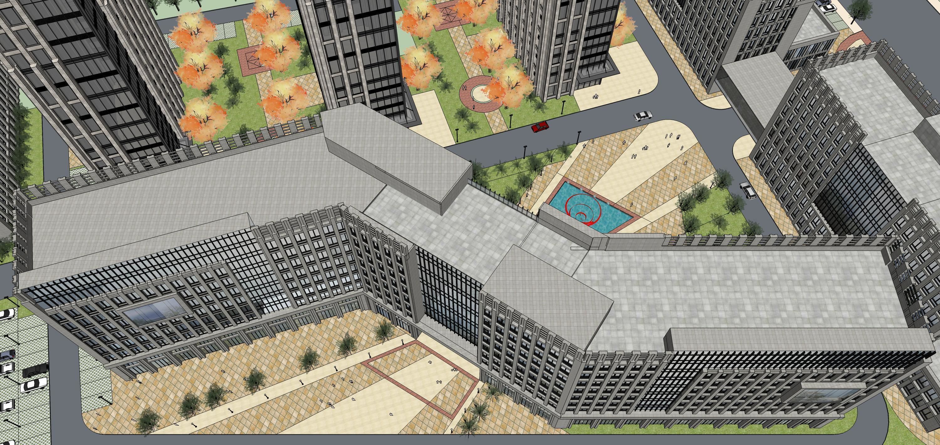 Sketchup Residential Complex 228 3D model_16