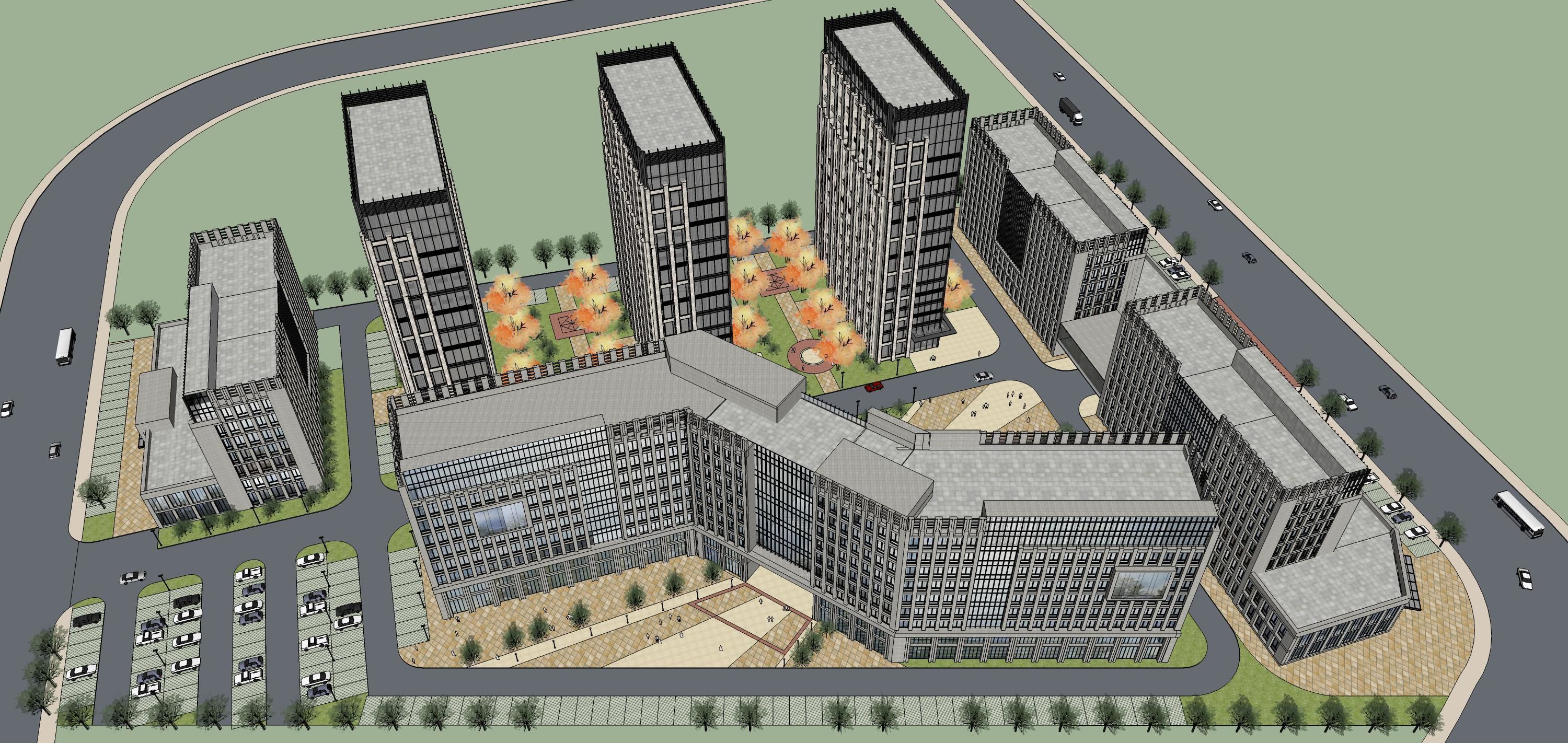 Sketchup Residential Complex 228 3D model_14