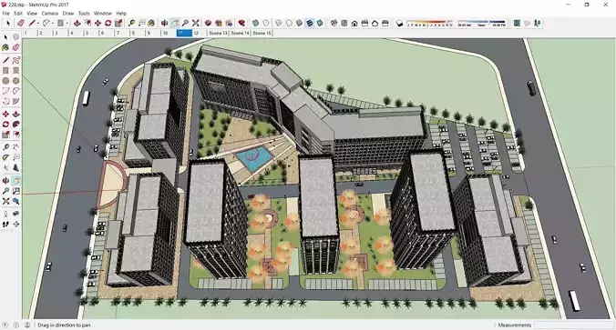 Sketchup Residential Complex 228