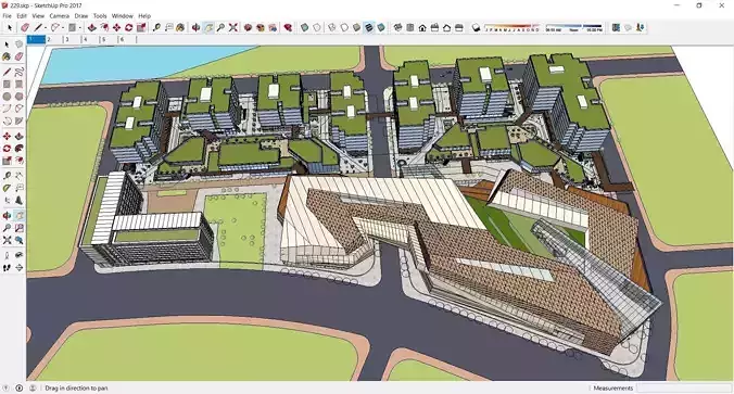 Sketchup Commercial Office Complex 229