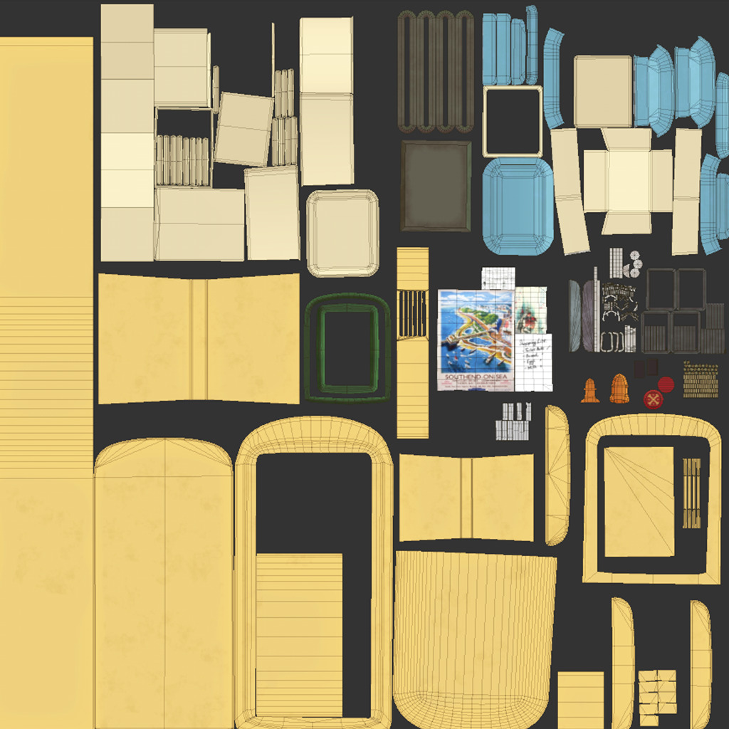 Cartoon Fridge Low-poly 3D model_8