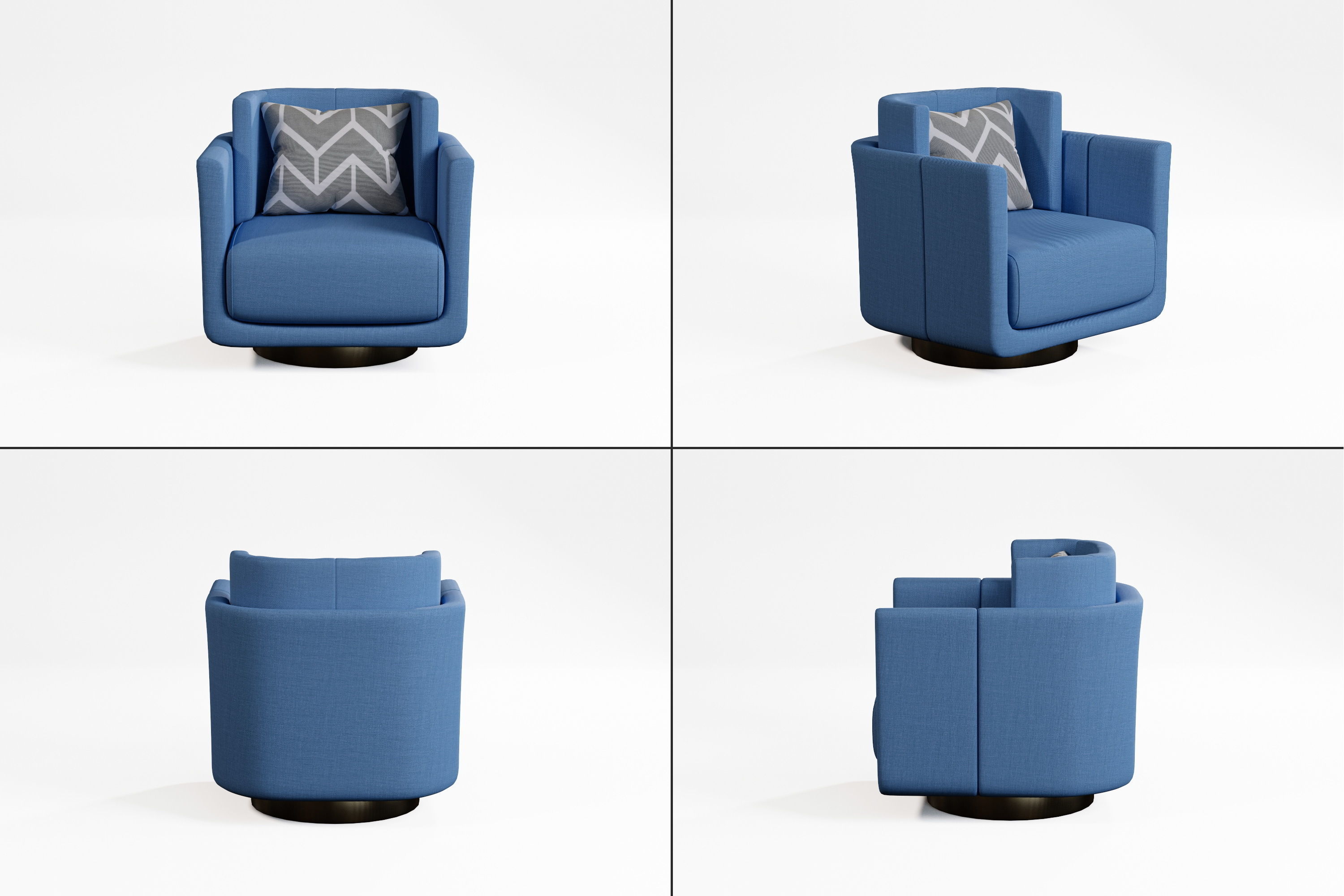 Fendi Casa Armchair 3D model_1