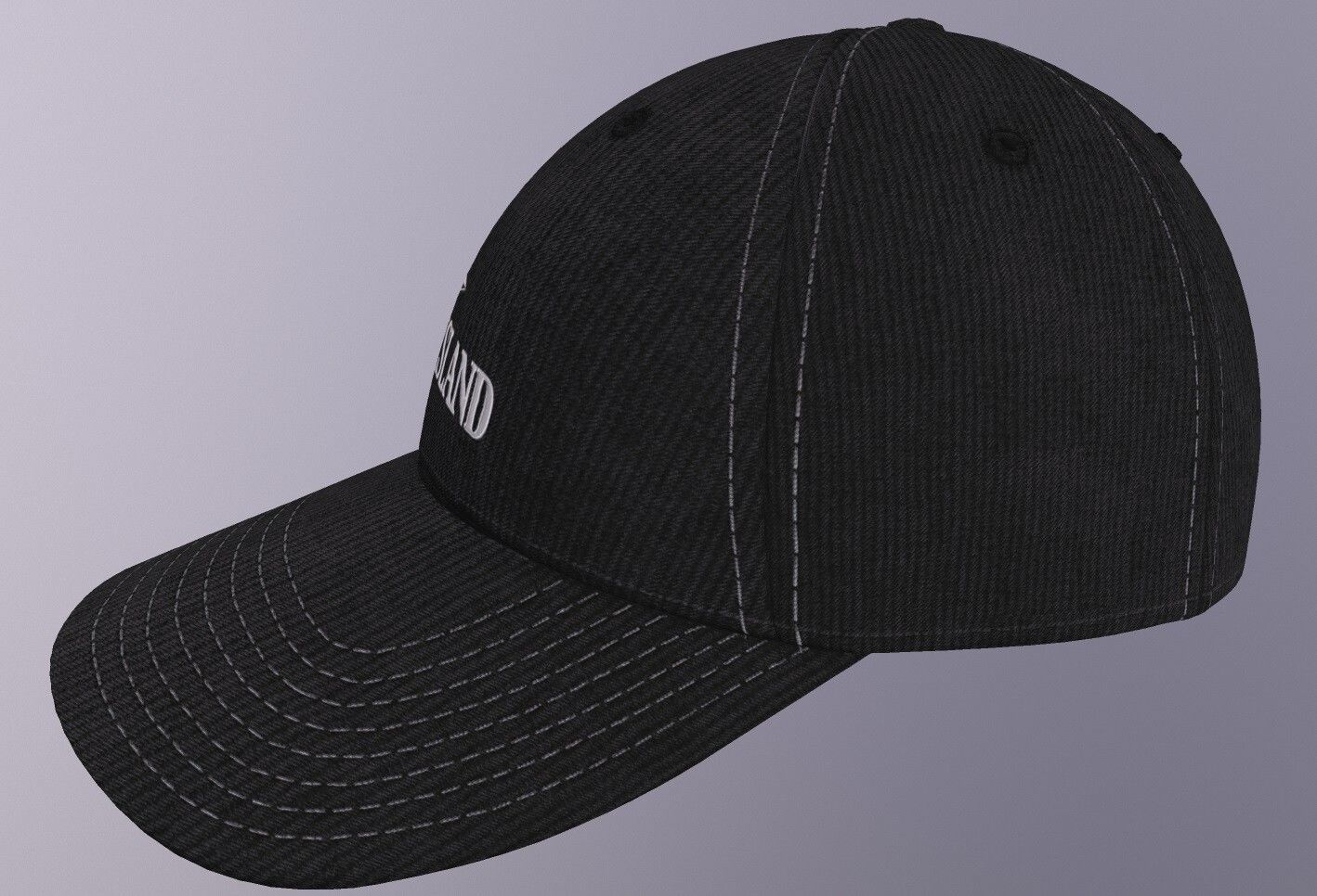 STONE ISLAND BASEBALL CAP PBR Low-poly 3D model_3