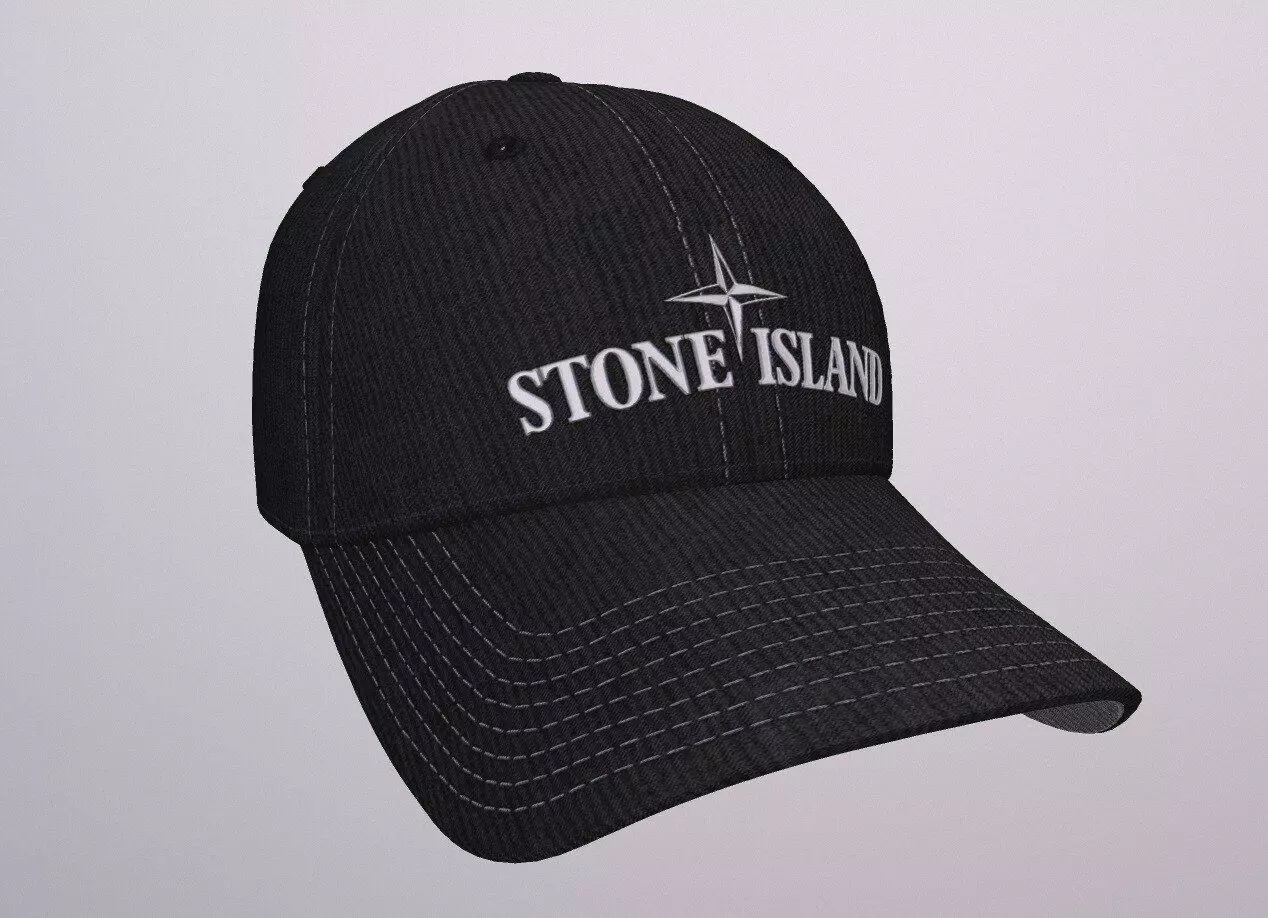 STONE ISLAND BASEBALL CAP PBR Low-poly 3D model_0