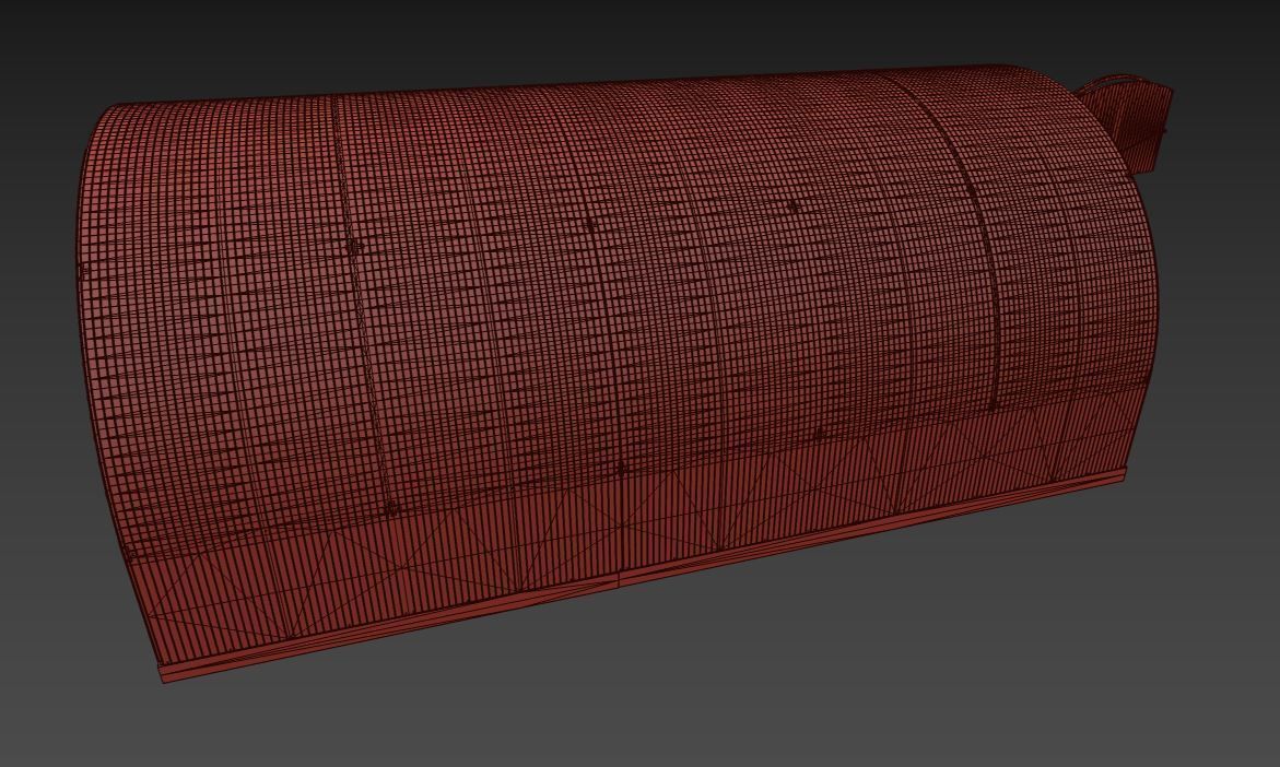 Greenhouse clear plastic container with plants in it 3D model_16