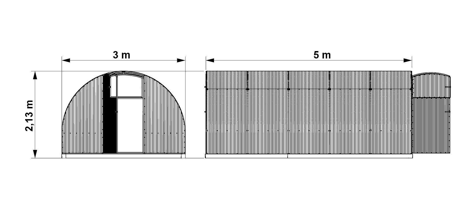Greenhouse clear plastic container with plants in it 3D model_2