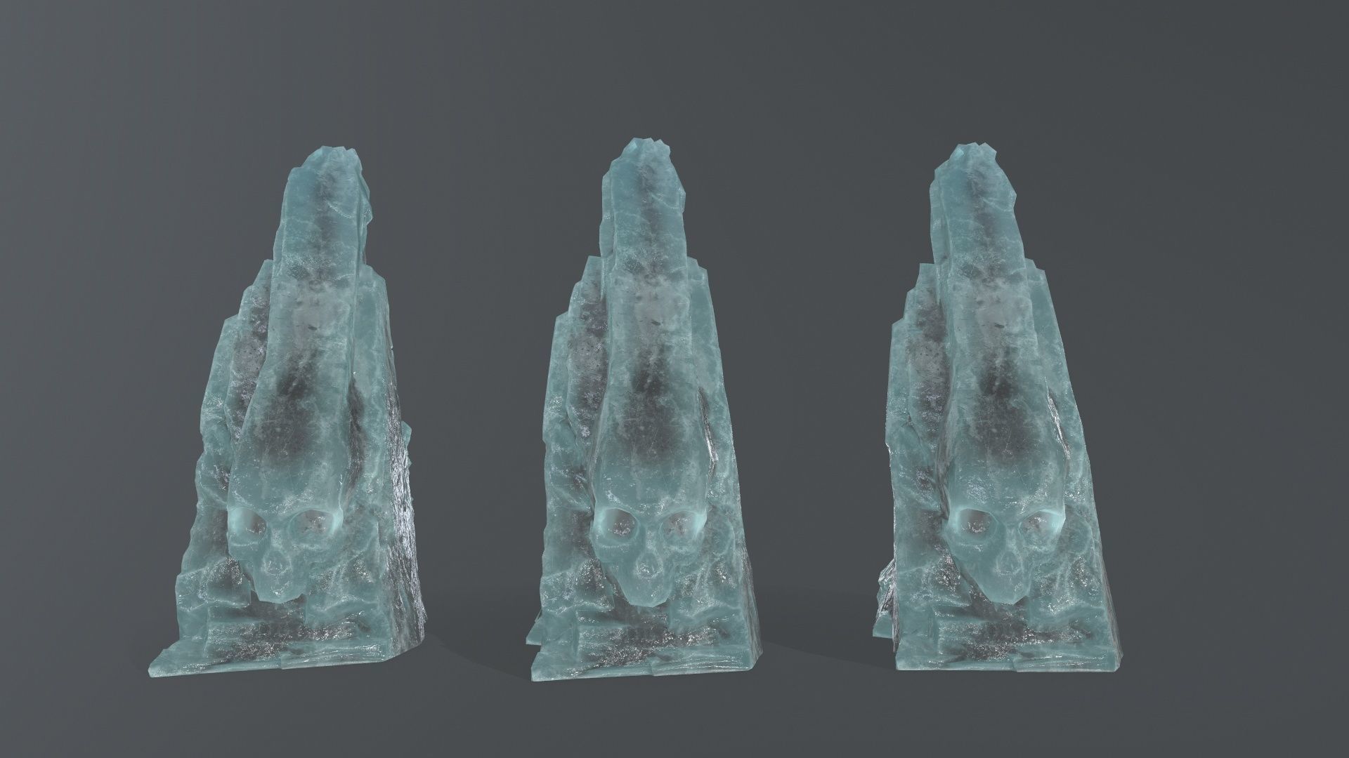 skull gate Low-poly 3D model_10