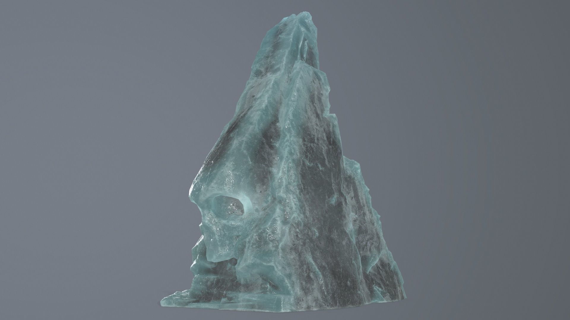 skull gate Low-poly 3D model_1