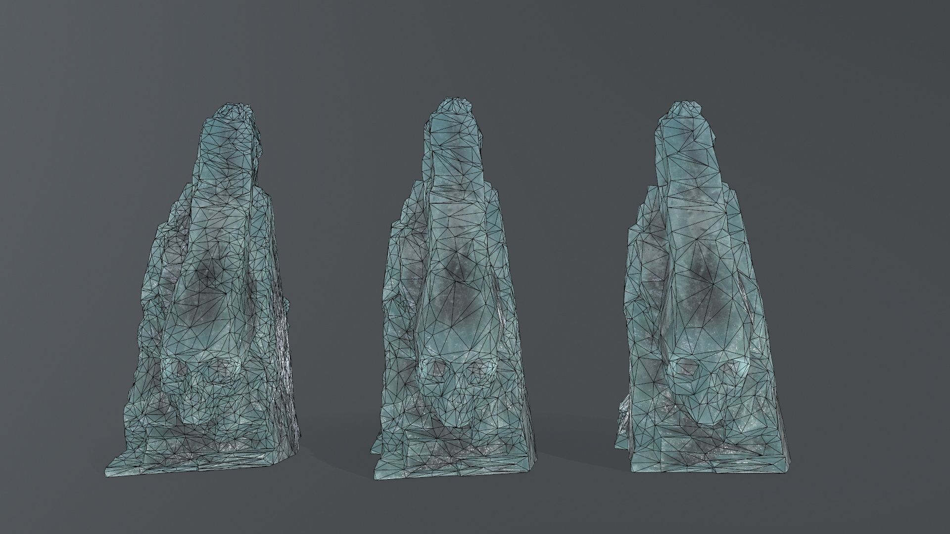 skull gate Low-poly 3D model_11