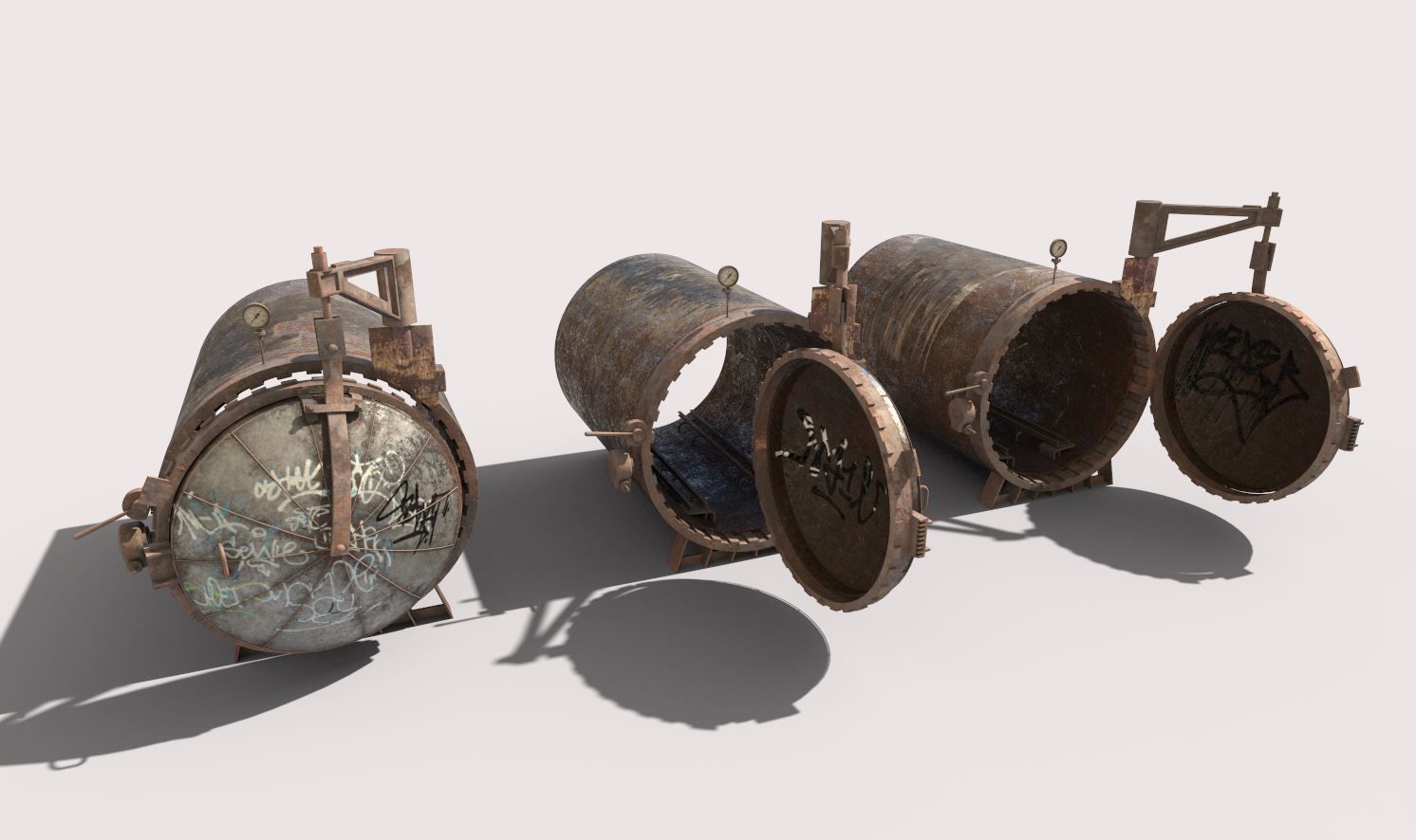 Old Industrial Treatment Machine 3D model_3