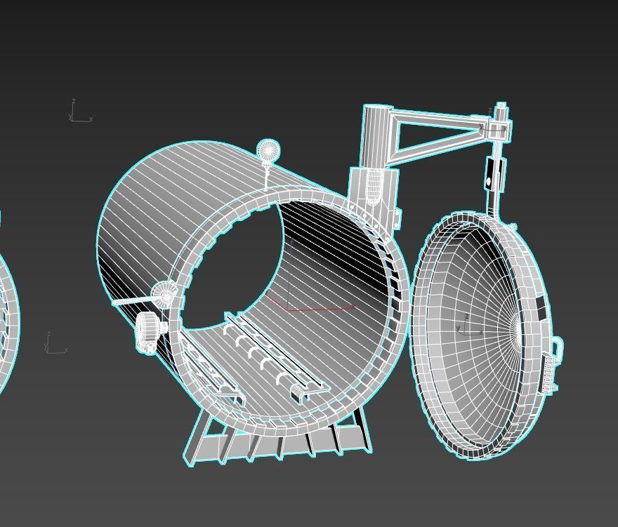 Old Industrial Treatment Machine 3D model_12