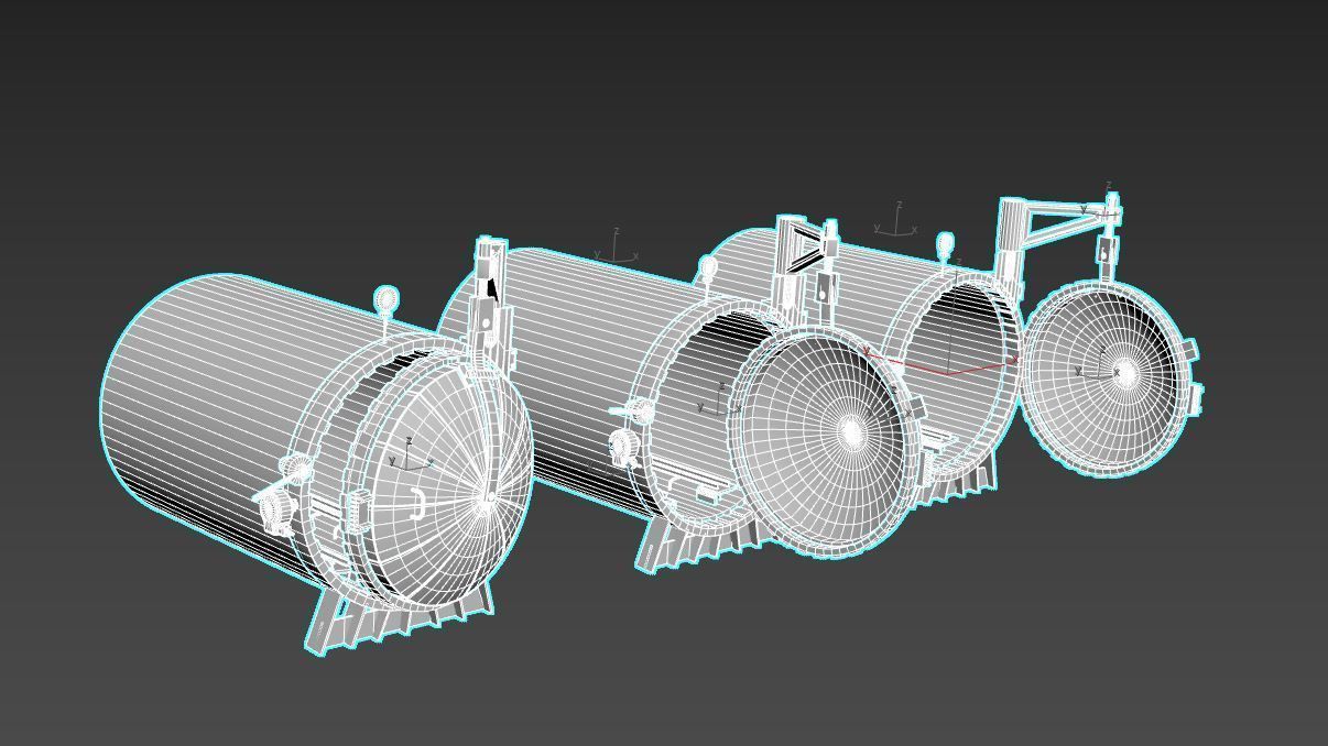 Old Industrial Treatment Machine 3D model_11
