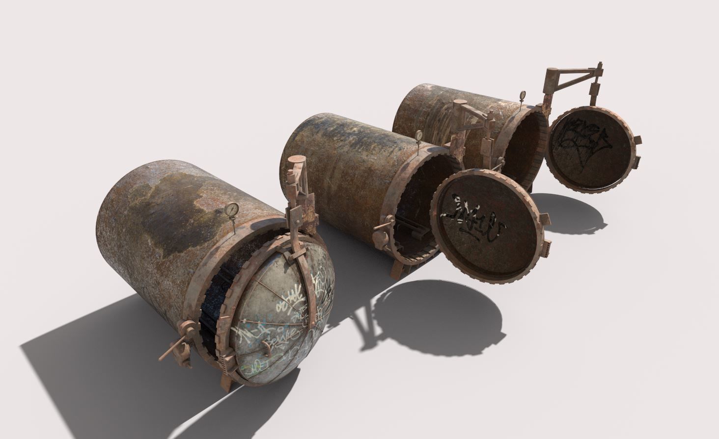 Old Industrial Treatment Machine 3D model_4