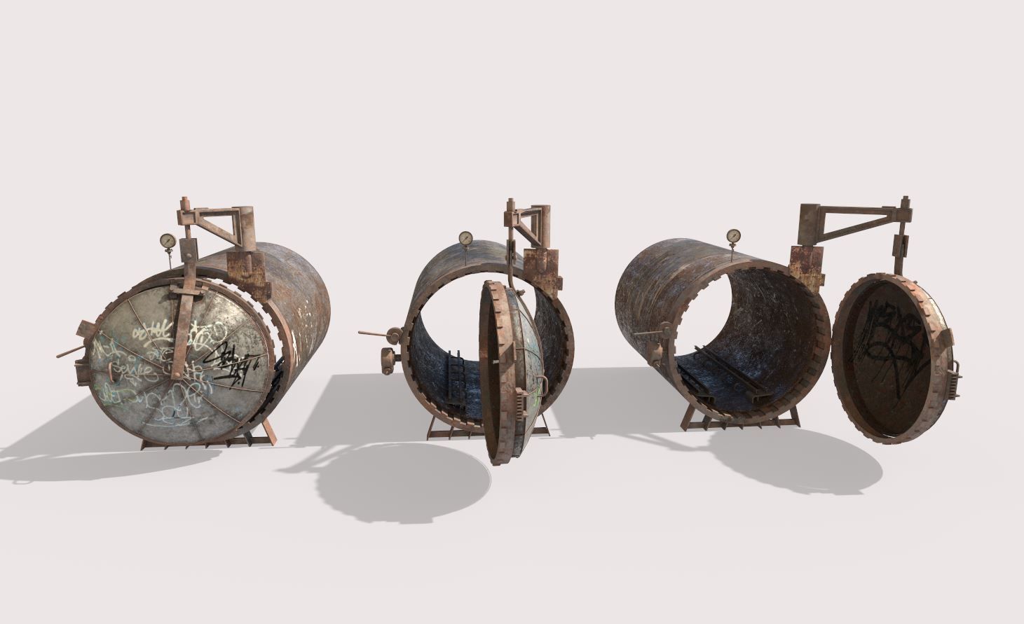Old Industrial Treatment Machine 3D model_6